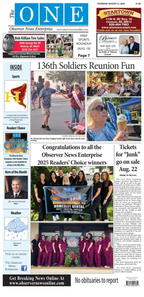 Cover of Observer News Enterprise