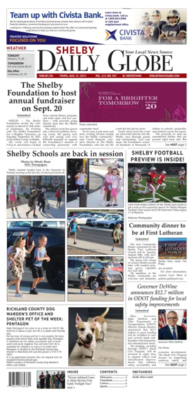 Cover of Shelby Daily Globe