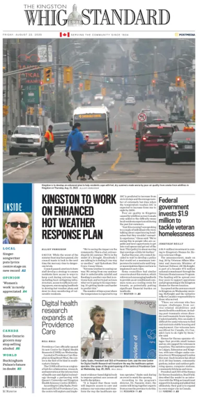 Cover of Kingston Whig-Standard