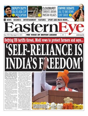 Cover of Eastern Eye (UK)