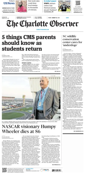 Cover of The Charlotte Observer