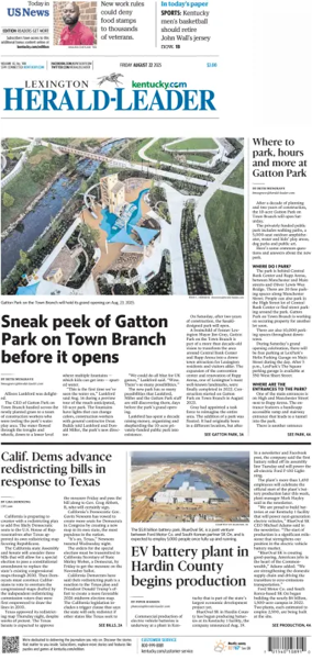 Cover of Lexington Herald-Leader