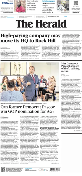 Cover of The Herald (Rock Hill)