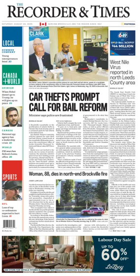 Cover of The Recorder & Times (Brockville)