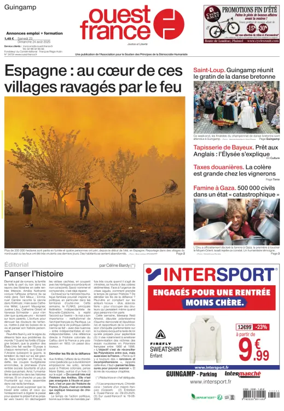 Cover of Ouest France (Guingamp)