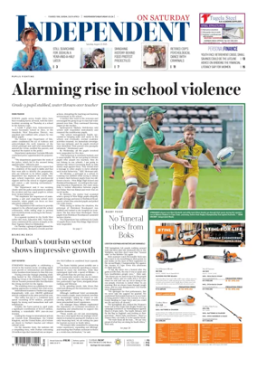 Cover of The Independent on Saturday