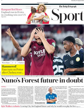 Cover of The Daily Telegraph - Sport Saturday