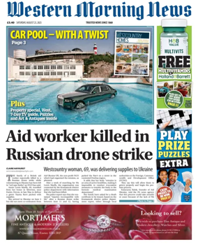 Cover of Western Morning News (Saturday)