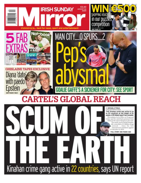 Cover of Irish Sunday Mirror