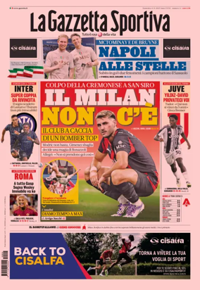 Cover of La Gazzetta dello Sport - Bologna