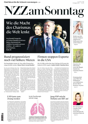 Cover of Neue Zurcher Zeitung Sunday