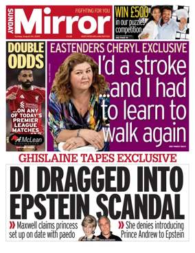 Cover of Sunday Mirror (Northern Ireland)