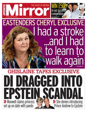 Cover of Sunday Mirror