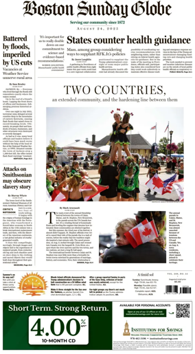 Cover of Boston Sunday Globe