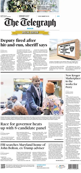 Cover of The Telegraph (Macon) (Sunday)
