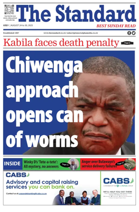 Cover of The Standard (Zimbabwe)