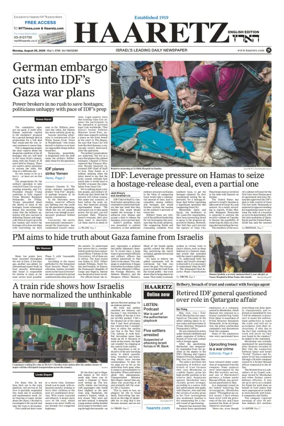 Cover of Haaretz english edition