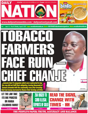 Cover of Daily Nation Newspaper