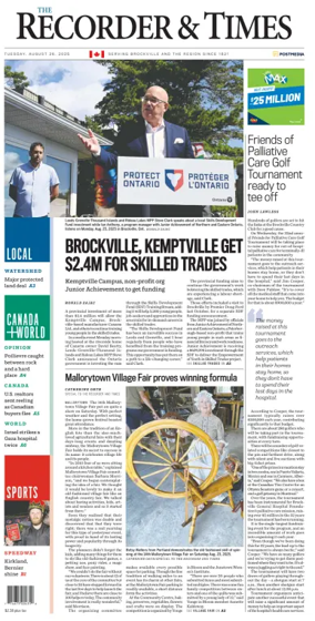 Cover of The Recorder & Times (Brockville)