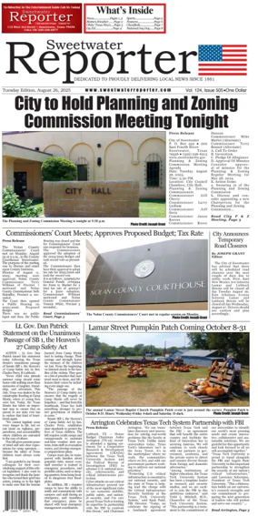 Cover of Sweetwater Reporter