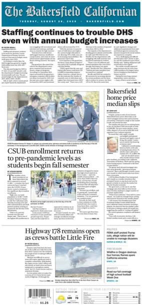 Cover of The Bakersfield Californian
