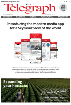 Cover of Seymour Telegraph