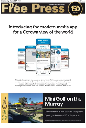 Cover of The Free Press (Corowa)