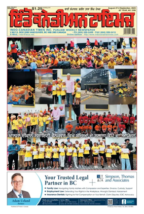 Cover of Indo-Canadian Times