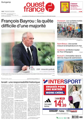 Cover of Ouest France (Guingamp)