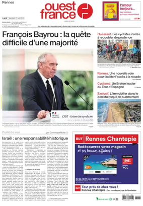 Cover of Ouest France (Rennes)