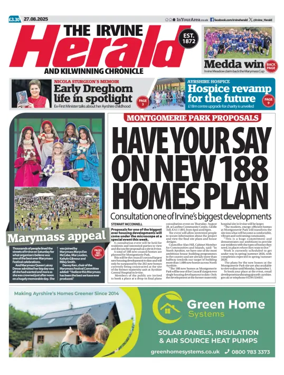 Cover of The Irvine Herald and Kilwinning Chronicle