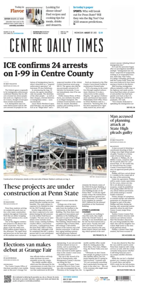 Cover of Centre Daily Times