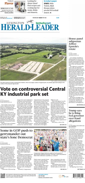 Cover of Lexington Herald-Leader