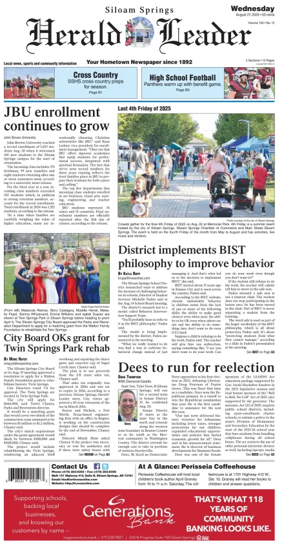 Cover of Siloam Springs Herald Leader