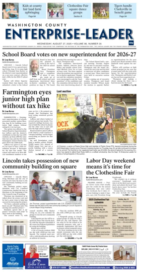 Cover of Washington County Enterprise-Leader