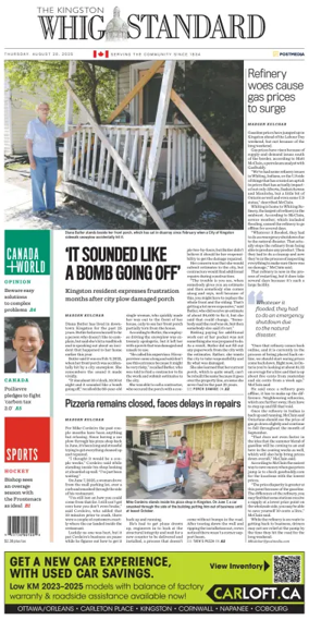 Cover of Kingston Whig-Standard