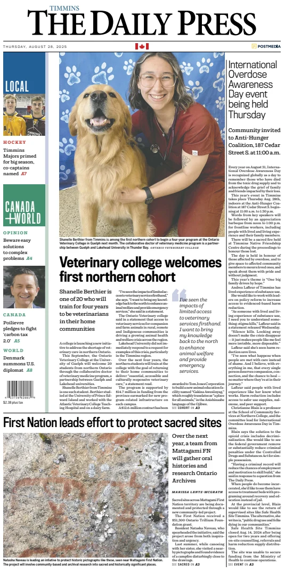 Cover of The Daily Press (Timmins)