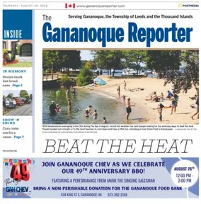 Cover of The Gananoque Reporter