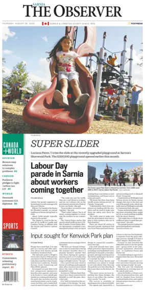 Cover of The Observer (Sarnia)