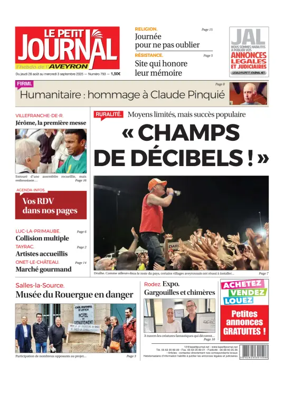 Cover of Le Petit Journal - L'hebdo local de l'Aveyron