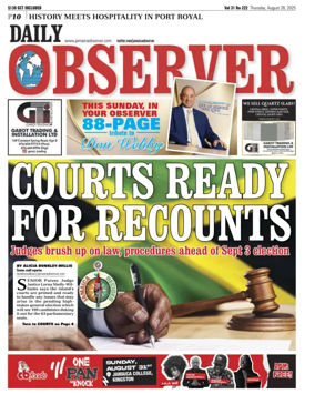 Cover of Daily Observer (Jamaica)