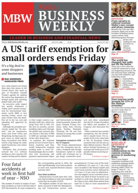 Cover of The Malta Business Weekly