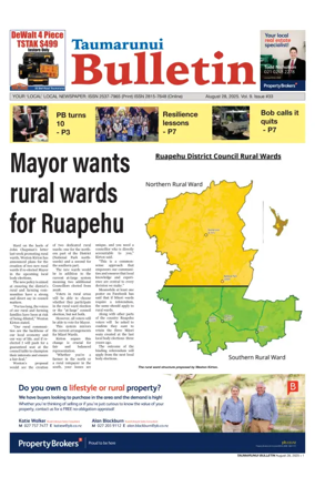 Cover of Taumarunui Bulletin