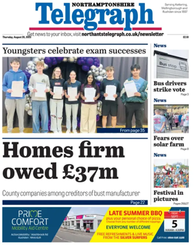 Cover of Northants Evening Telegraph