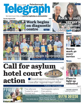 Cover of The Peterborough Evening Telegraph