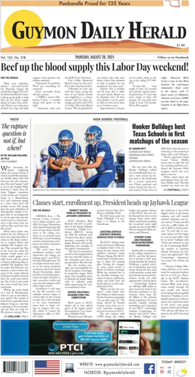 Cover of Guymon Daily Herald