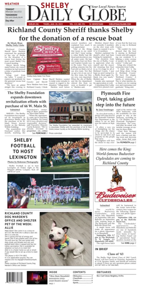 Cover of Shelby Daily Globe