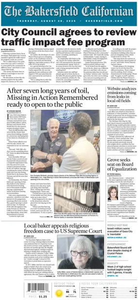 Cover of The Bakersfield Californian