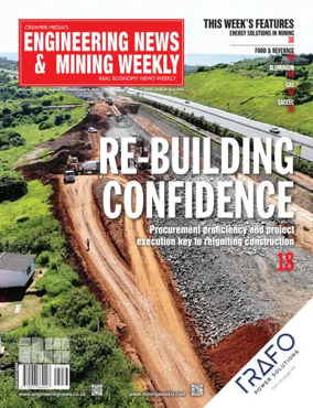Cover of Engineering News and Mining Weekly