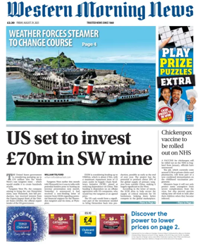 Cover of Western Morning News